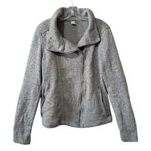 Old Navy Active Go Dry Women Size Small Tall‎ Moto Jacket Asymmetrical Collar